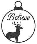 Believe deer ornament